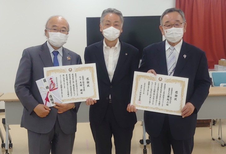清瀬市長より感謝状を頂きました